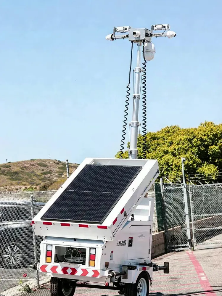 Torre móvil de vigilancia solar de Precision CCTV